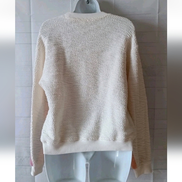 FAHERTY Vista Stripe Pullover Terry Sweatshirt Top - Picture 5 of 6